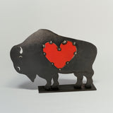 Bison on Stand with Heart by Iron Maiden Welding