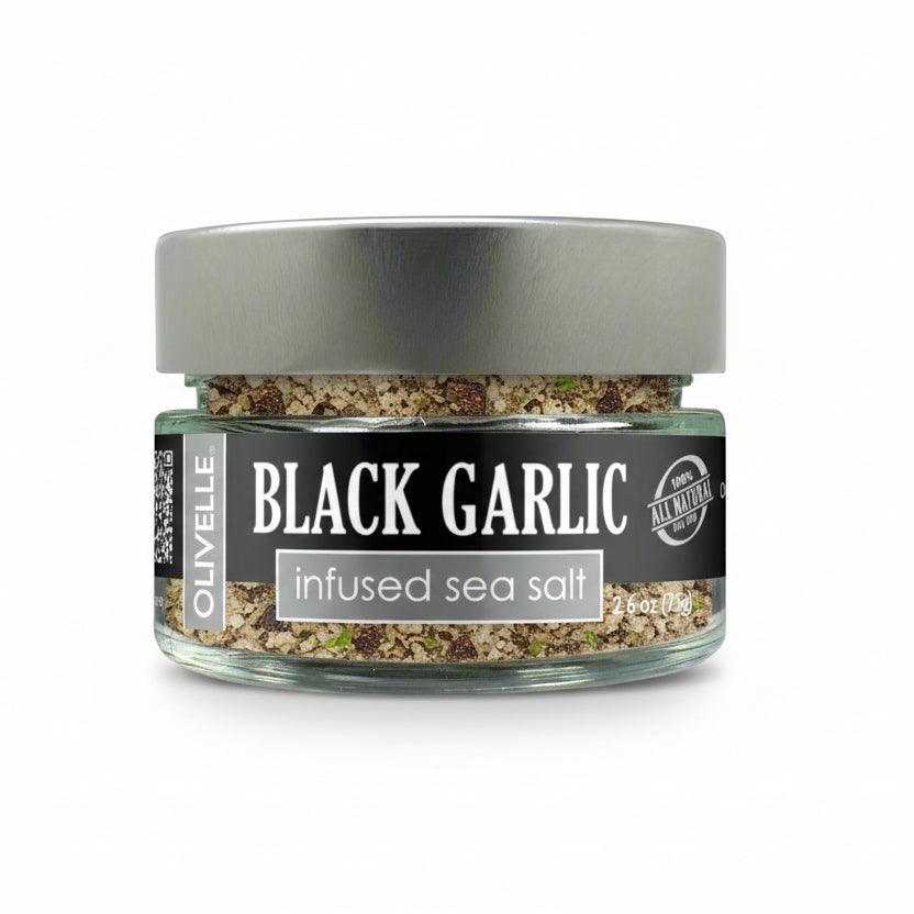 Black Garlic Sea Salt by Olivelle