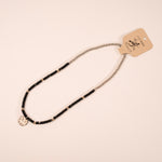 Black Sardonyx and Silver Pendant Gemstone Necklace