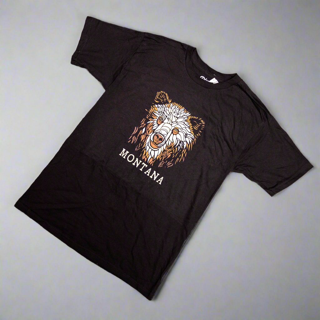 Black Swiftfall Bear Montana T-Shirt by Lakeshirts (6 sizes)