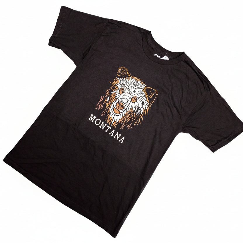 Black Swiftfall Bear Montana T-Shirt by Lakeshirts (6 sizes)