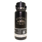 Black water bottle with 'Montana Big Sky Country' branding on a white background