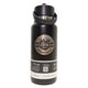 Black water bottle with Bozeman, Montana label on a white background