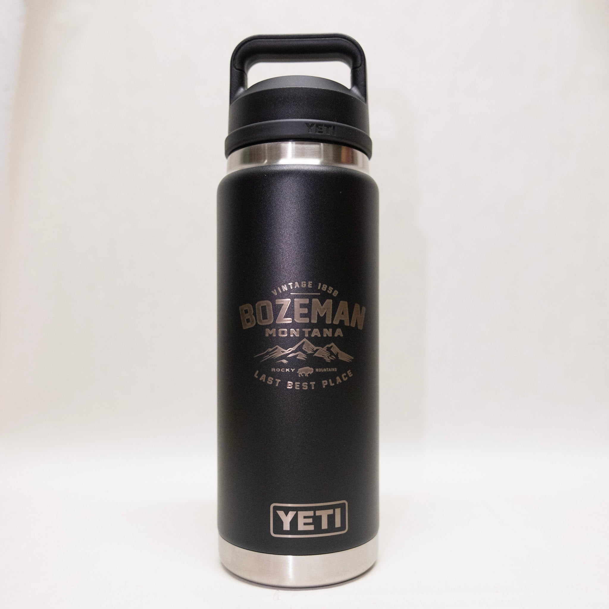 Vintage Bozeman Engraved YETI Rambler 26 oz Bottle with Chug Cap by Montana Gift Corral