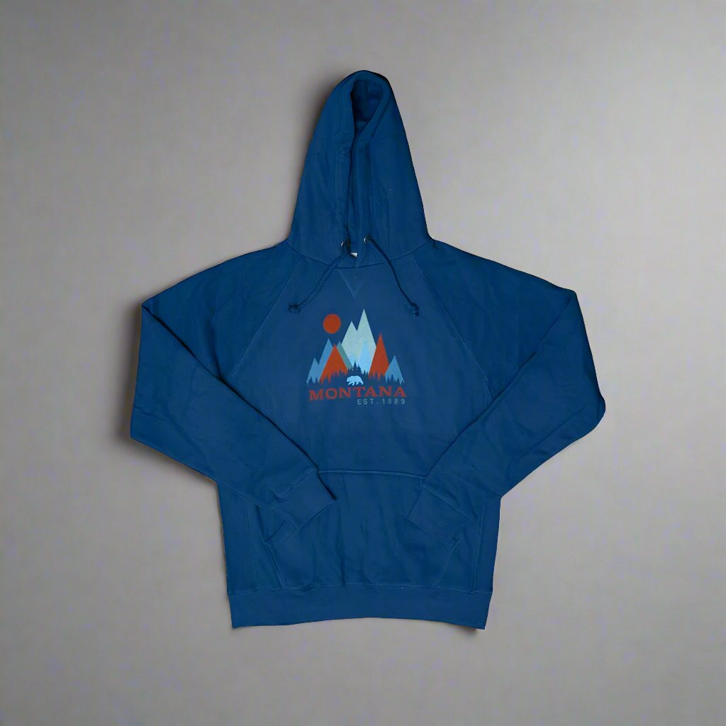 Blue Parlor Mob Mountain Montana Hoodie by Lakeshirts (6 sizes)