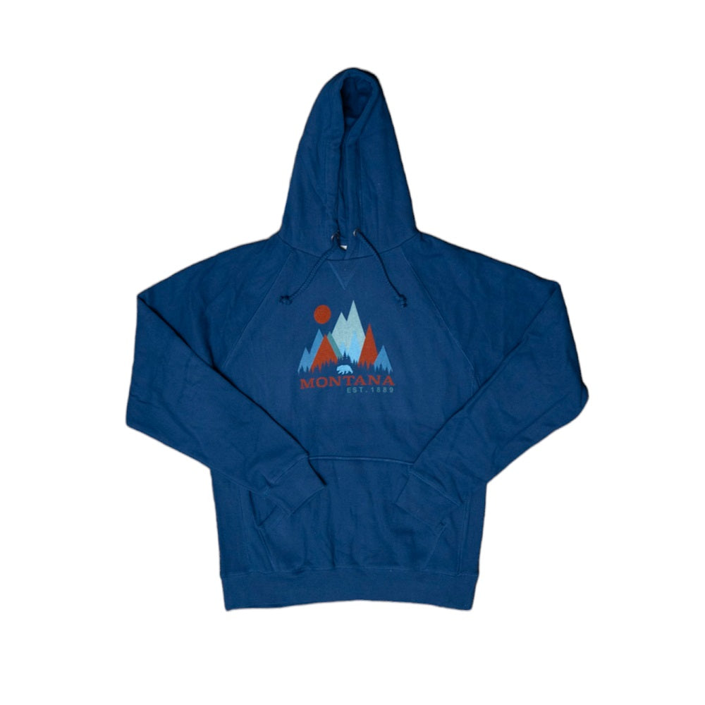 Blue Parlor Mob Mountain Montana Hoodie by Lakeshirts (6 sizes)