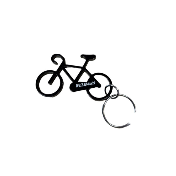 Bozeman Bike Bottle Opener Key Ring by The Hamilton Group