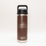 Brown YETI mug with Bozeman logo on a white background