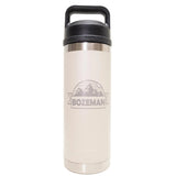 Bozeman Banner Cape Taupe Engraved YETI Rambler 18 oz Bottle with Chug Cap by Montana Gift Corral