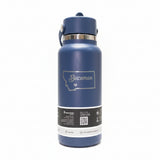Bozeman Montana Outline with Heart 32 oz Harbor Blue Wide Mouth Tumbler with Flex Straw Cap by Hydro Flask