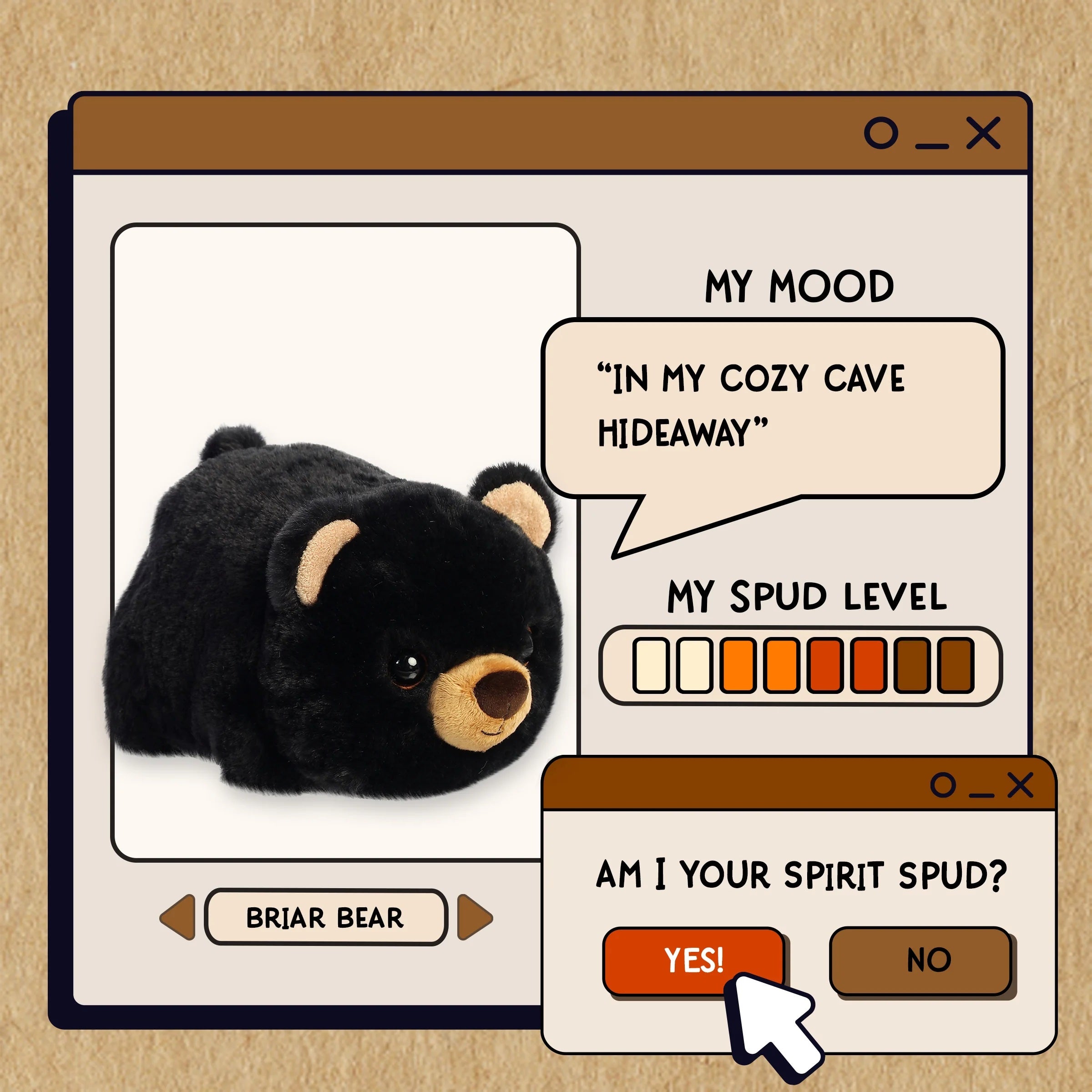 Briar Bear Spud profile - explains level of softness and cuddliness