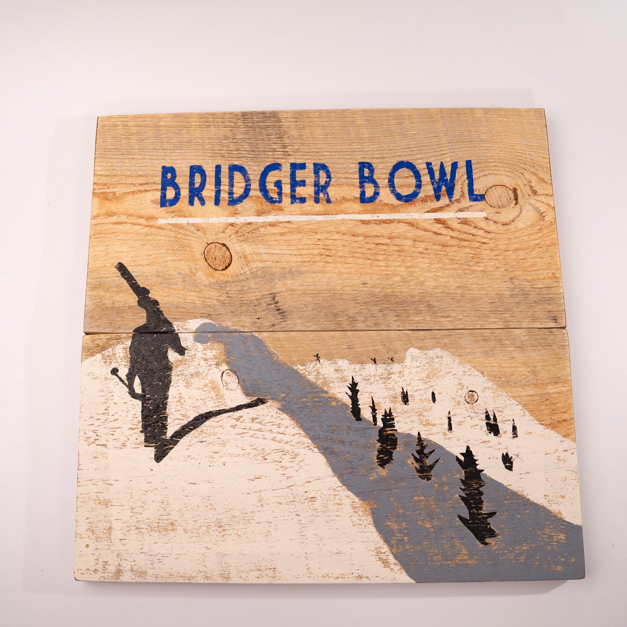 Bridger Bowl Hike the Ridge Barnwood Sign by Salvage Signs