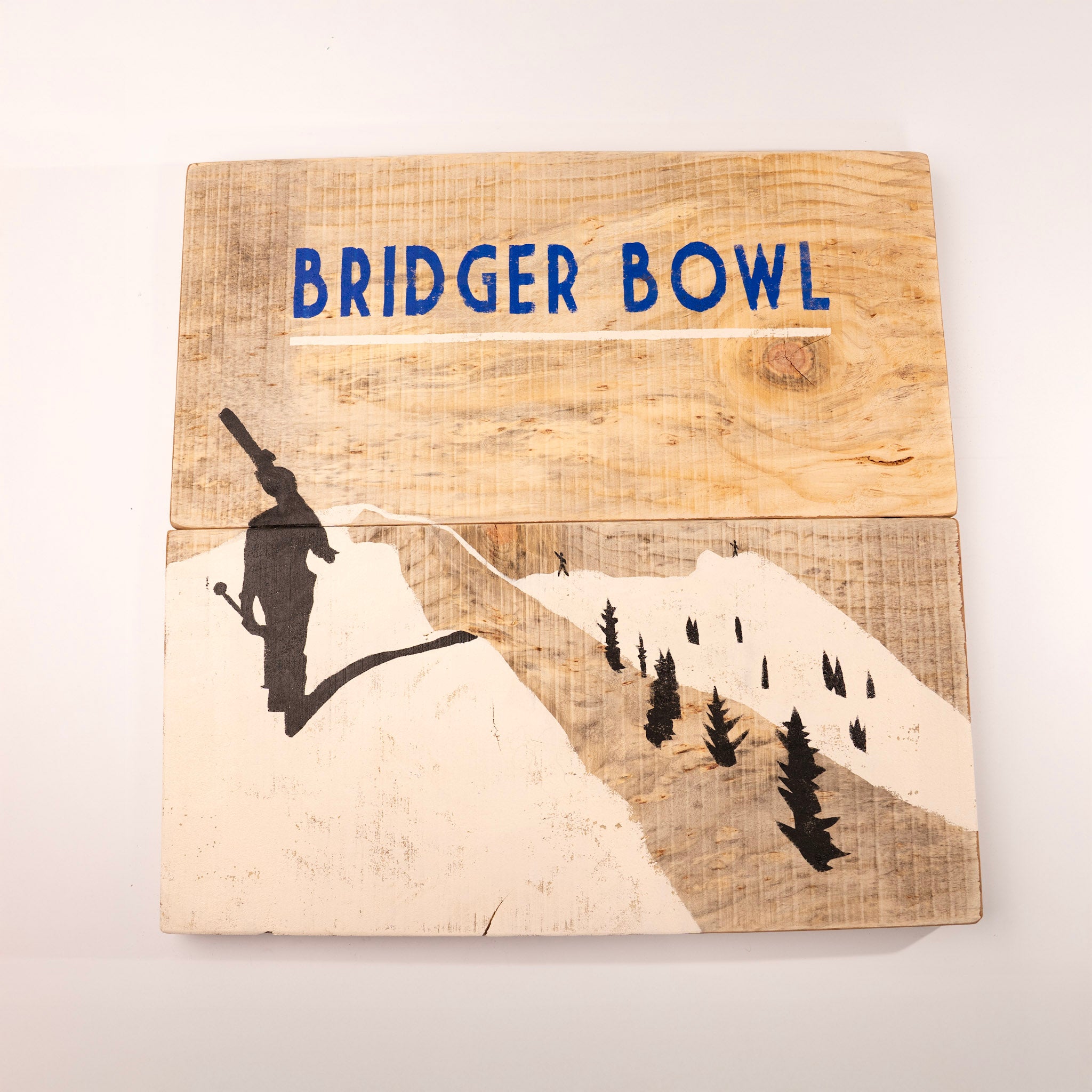 Bridger Bowl Hike the Ridge Barnwood Sign by Salvage Signs