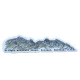 Bridger Mountain Range Sticker by Red Fox Design Studio