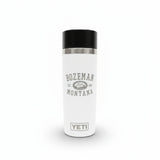 White YETI mug with 'Bozeman Montana' text and logo on a white background