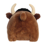 Back side of Buddy the Bison Spudster stuffed animal
