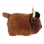 Side profile of Buddy the Bison stuffed animal