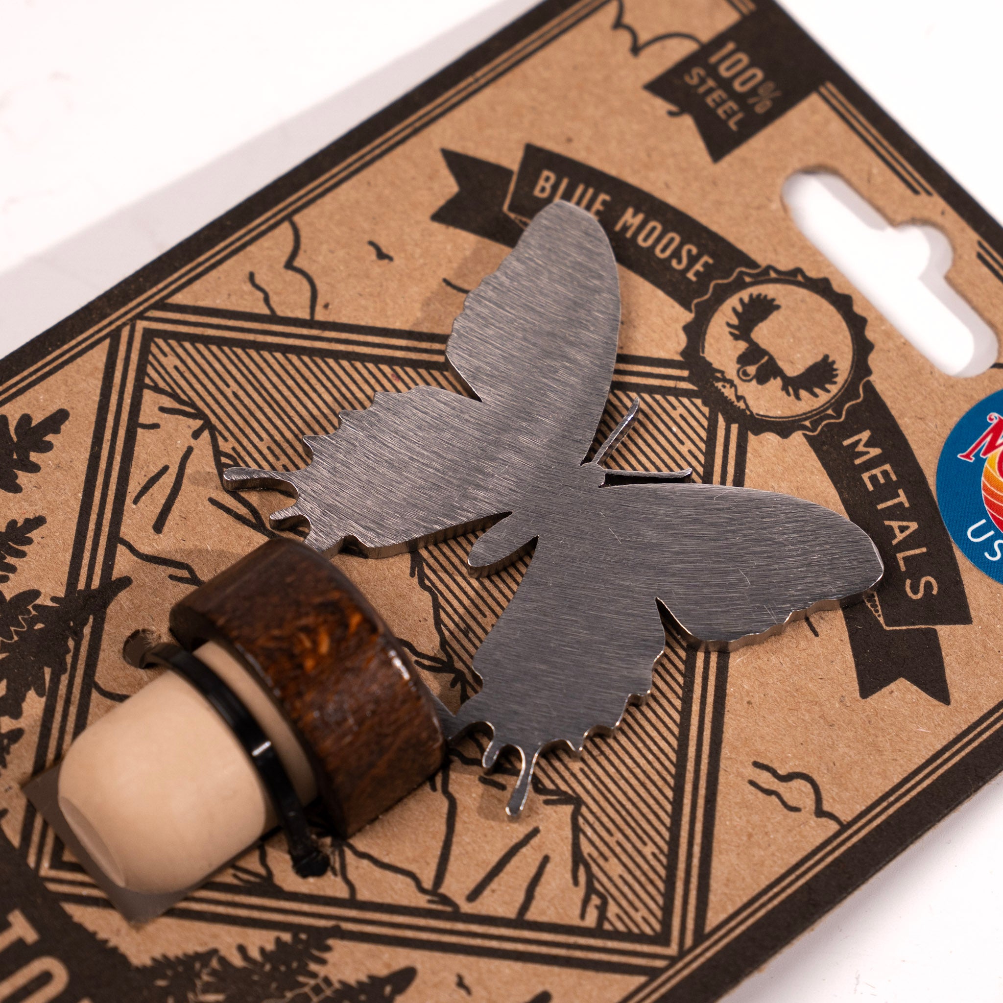 Butterfly Bottle Topper by Blue Moose Metals
