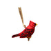 Cardinal Hand Carved Wood Ornament