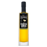 Bottle of Olivelle Caramelized Garlic infused olive oil on a white background