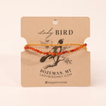 Carnelian with Gold Stretchy Gemstone Wrap Bracelet