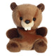Plush toy beaver on a white background