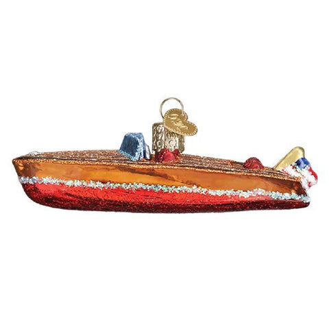 Classic Wood Boat Ornament by Old World Christmas