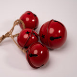 Cluster of Metal Bells - red