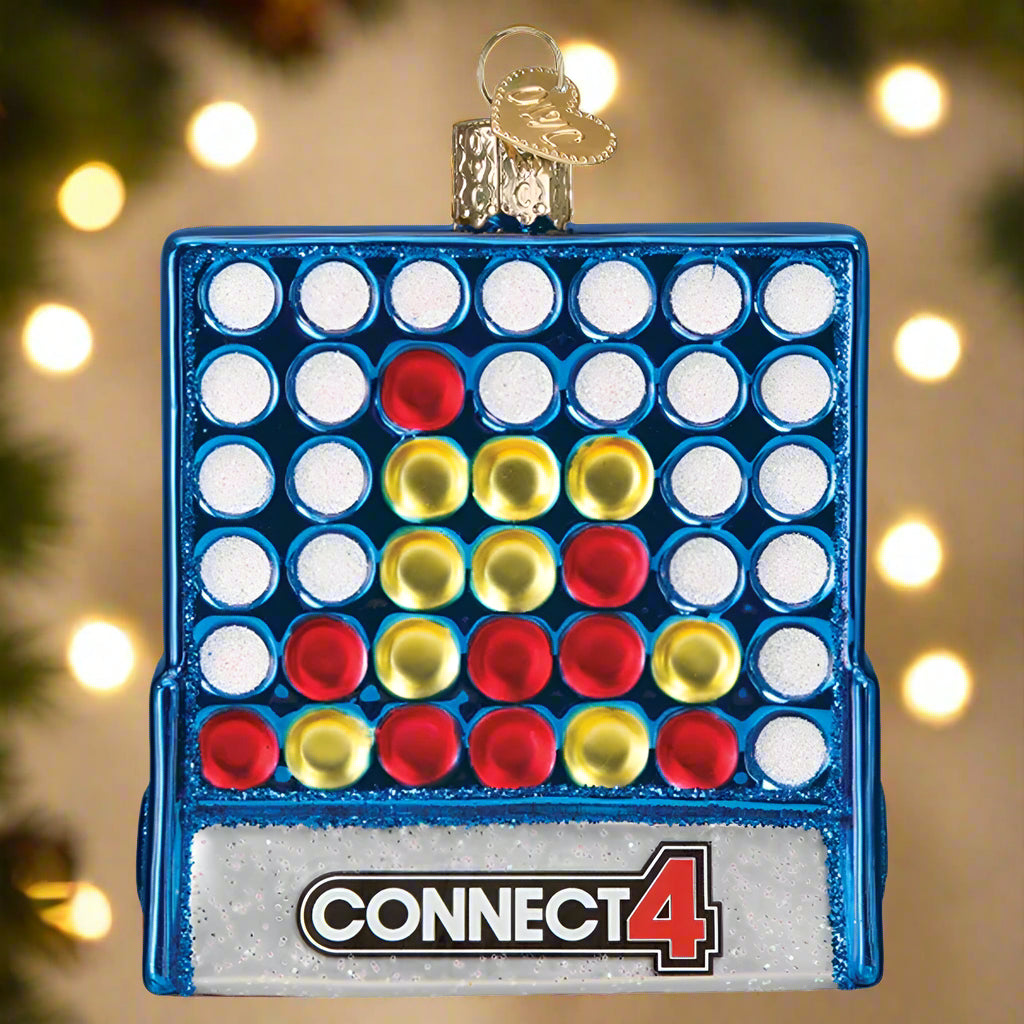 Connect 4 Glass Ornament
