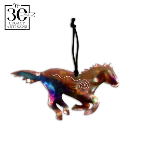 Copper Horse Ornament by Roseworks MT