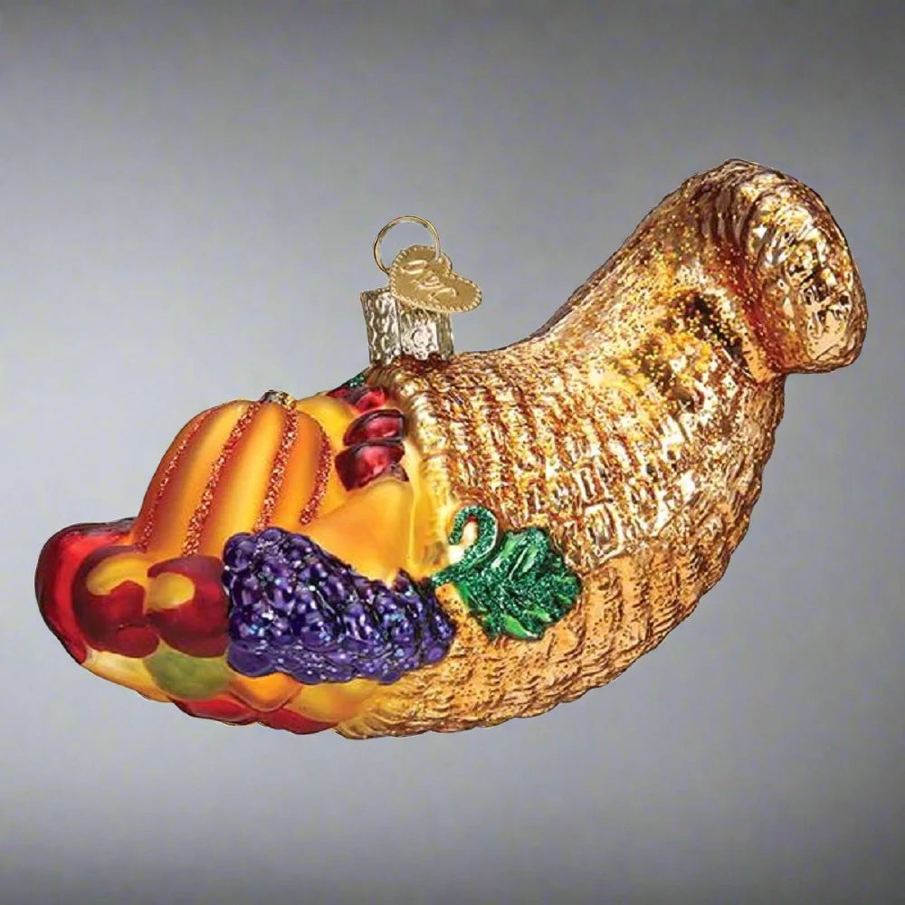 Cornucopia Glass Ornament