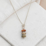 Crazy Lace Agate Sterling Silver Necklace by Bijou by Sam