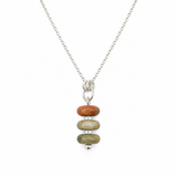 Crazy Lace Agate Sterling Silver Necklace by Bijou by Sam