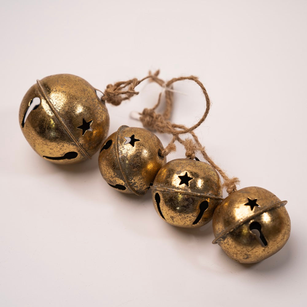 Cluster of Metal Bells - gold