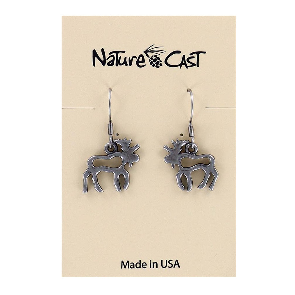 Dangle Cutout Moose Earrings