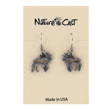 Dangle Cutout Moose Earrings