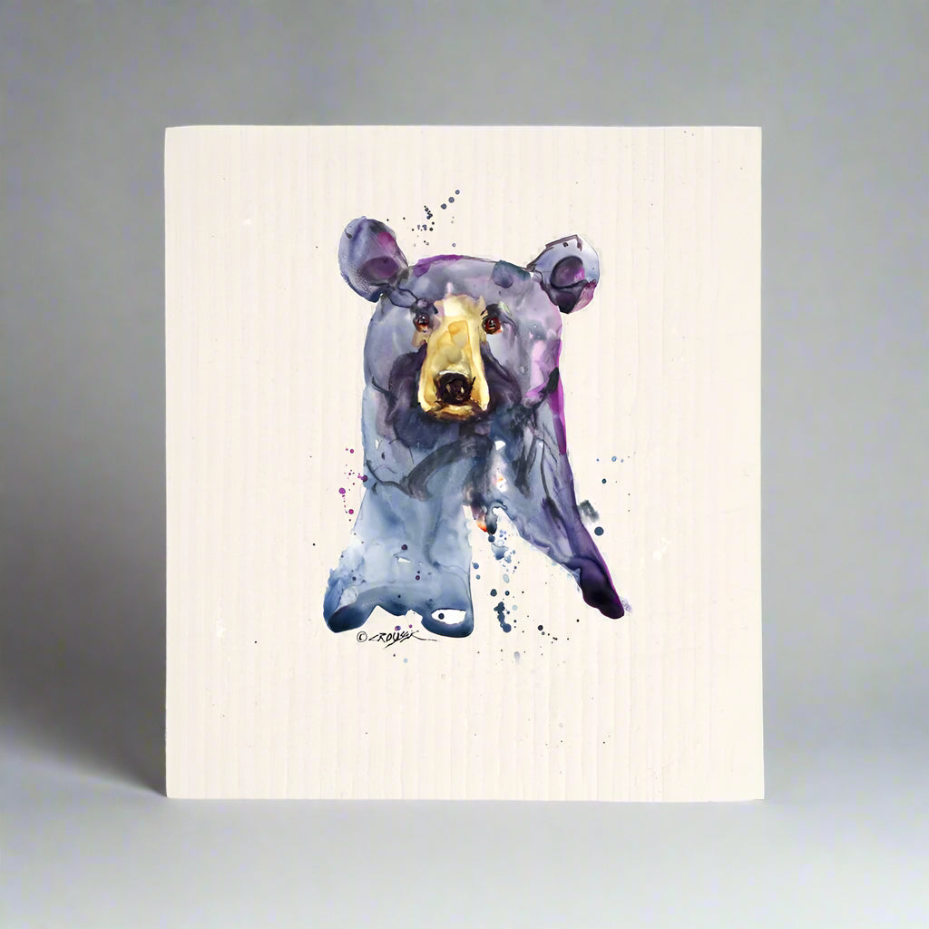 Dean Crouser Black Bear Biodegradable Dish Cloth - single