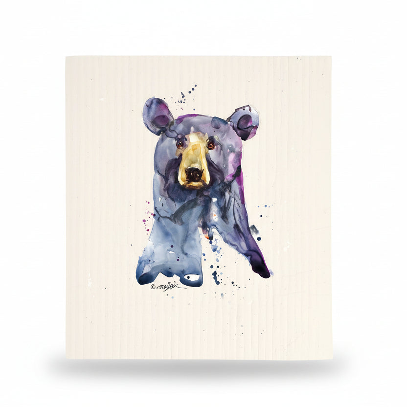 Dean Crouser Black Bear Biodegradable Dish Cloth - single