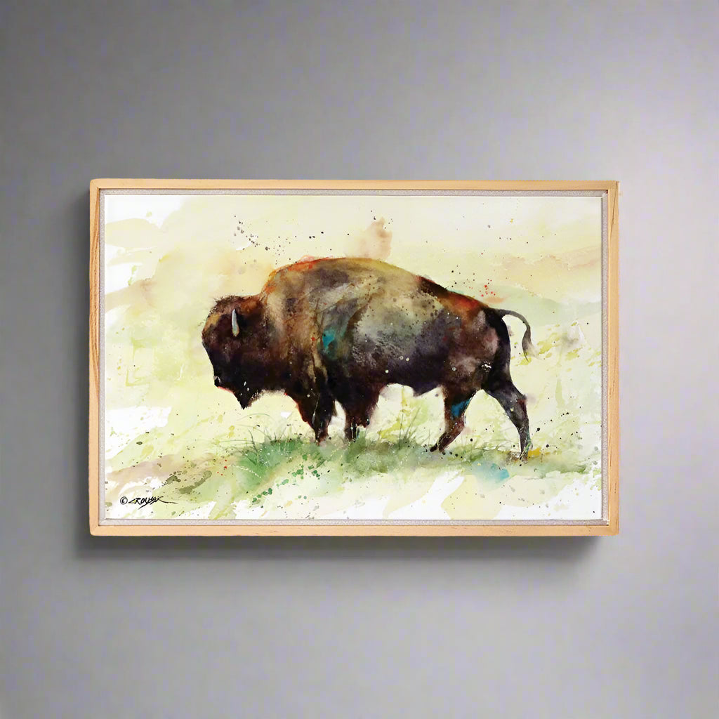 Dean Crouser Buffalo Framed Canvas Wall Art by Demdaco