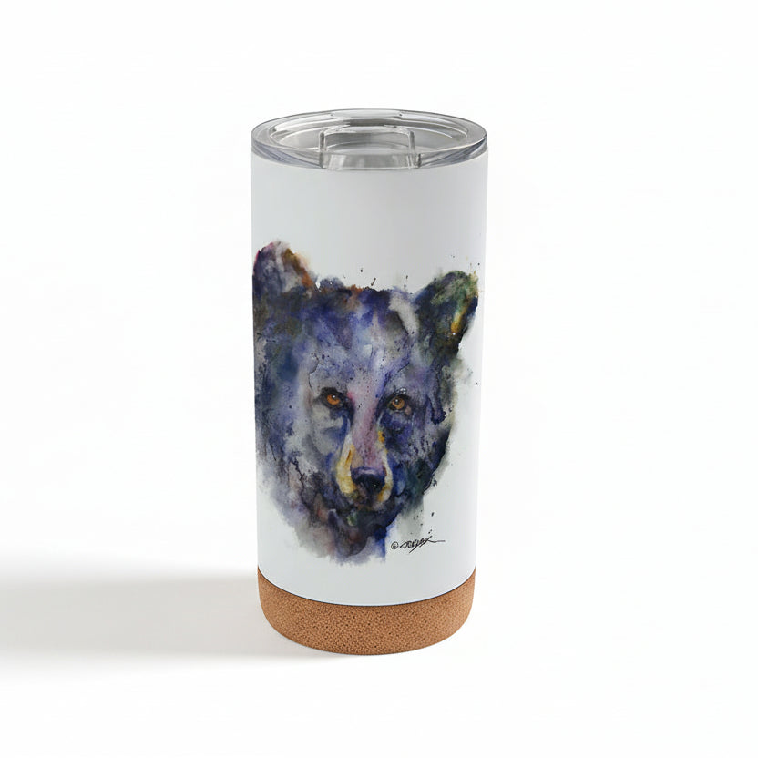 Dean Crouser Determined Black Bear Metal Tumbler with Lid
