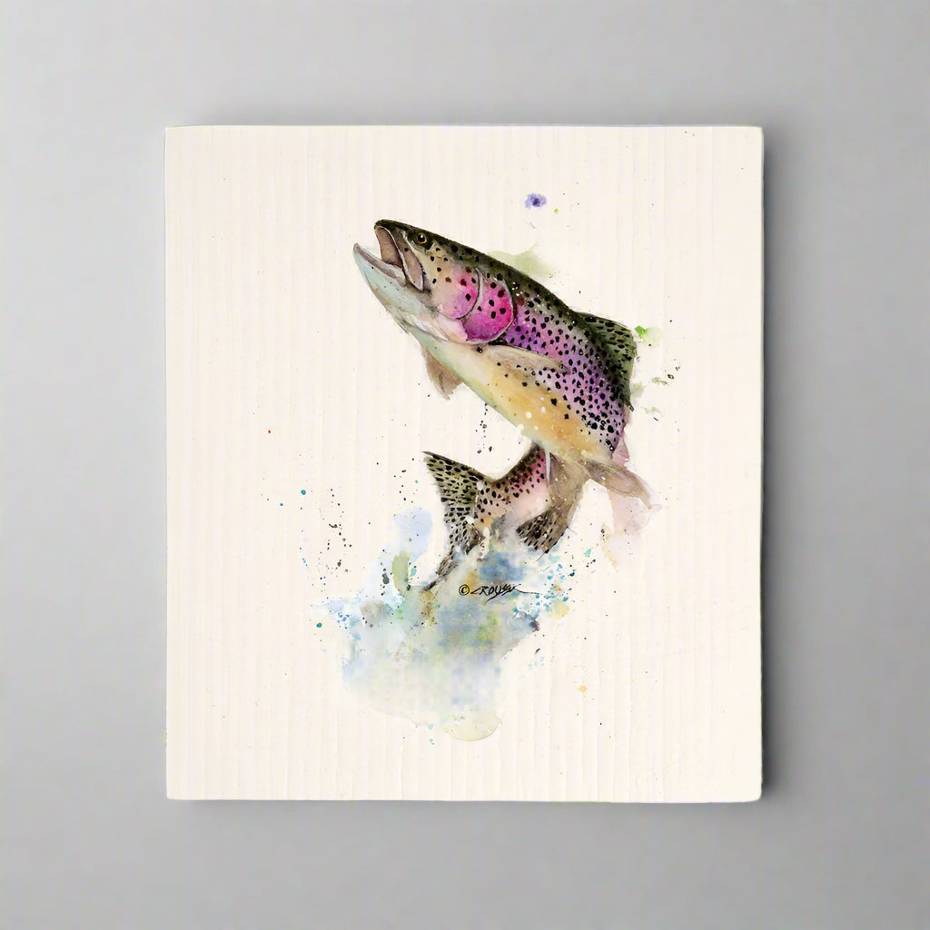 Dean Crouser Rainbow Trout Biodegradable Dish Cloth - single
