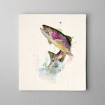 Dean Crouser Rainbow Trout Biodegradable Dish Cloth - single
