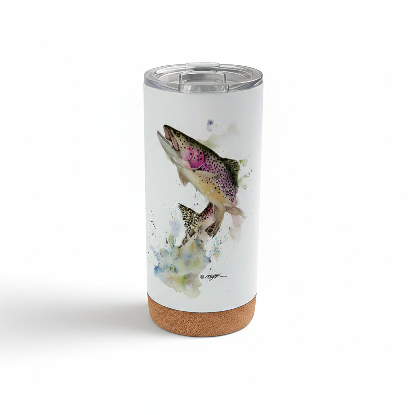 Dean Crouser Rainbow Trout Metal Tumbler with Lid