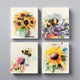 Dean Crouser Sunflower Biodegradable Dish Cloths - set of 4