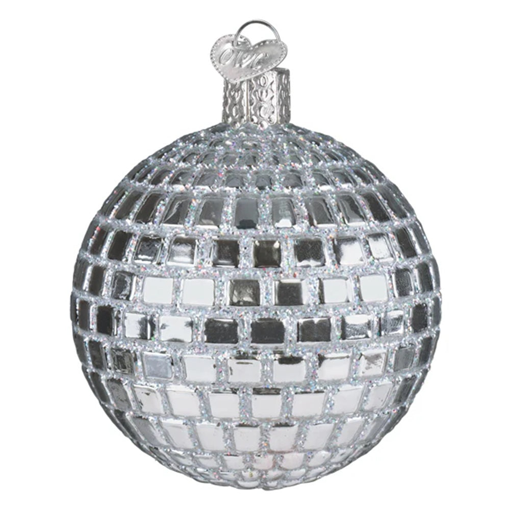 Decorative disco ball ornament on a white background