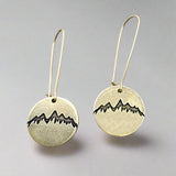 Antique Brass Snowcaps Earrings by Daphne Lorna