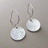 Matte Silver Moon Drops Earrings by Daphne Lorna