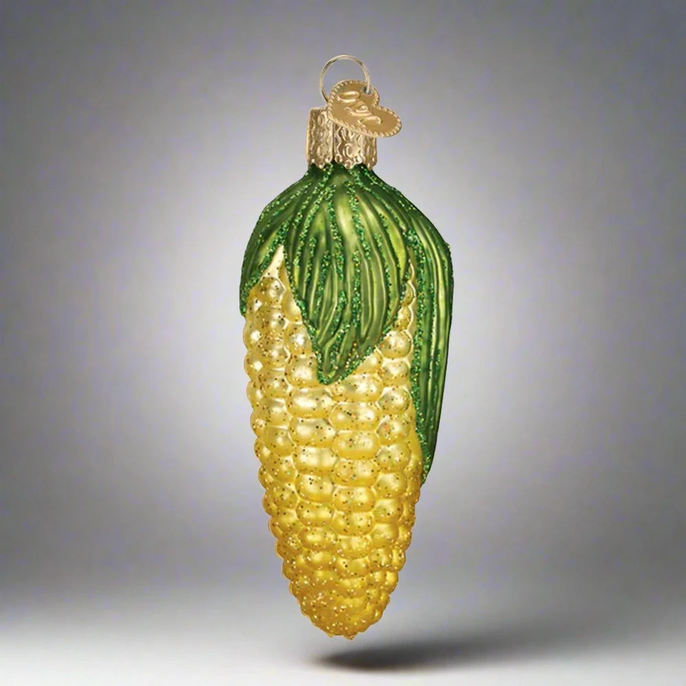 Ear of Corn Glass Ornament