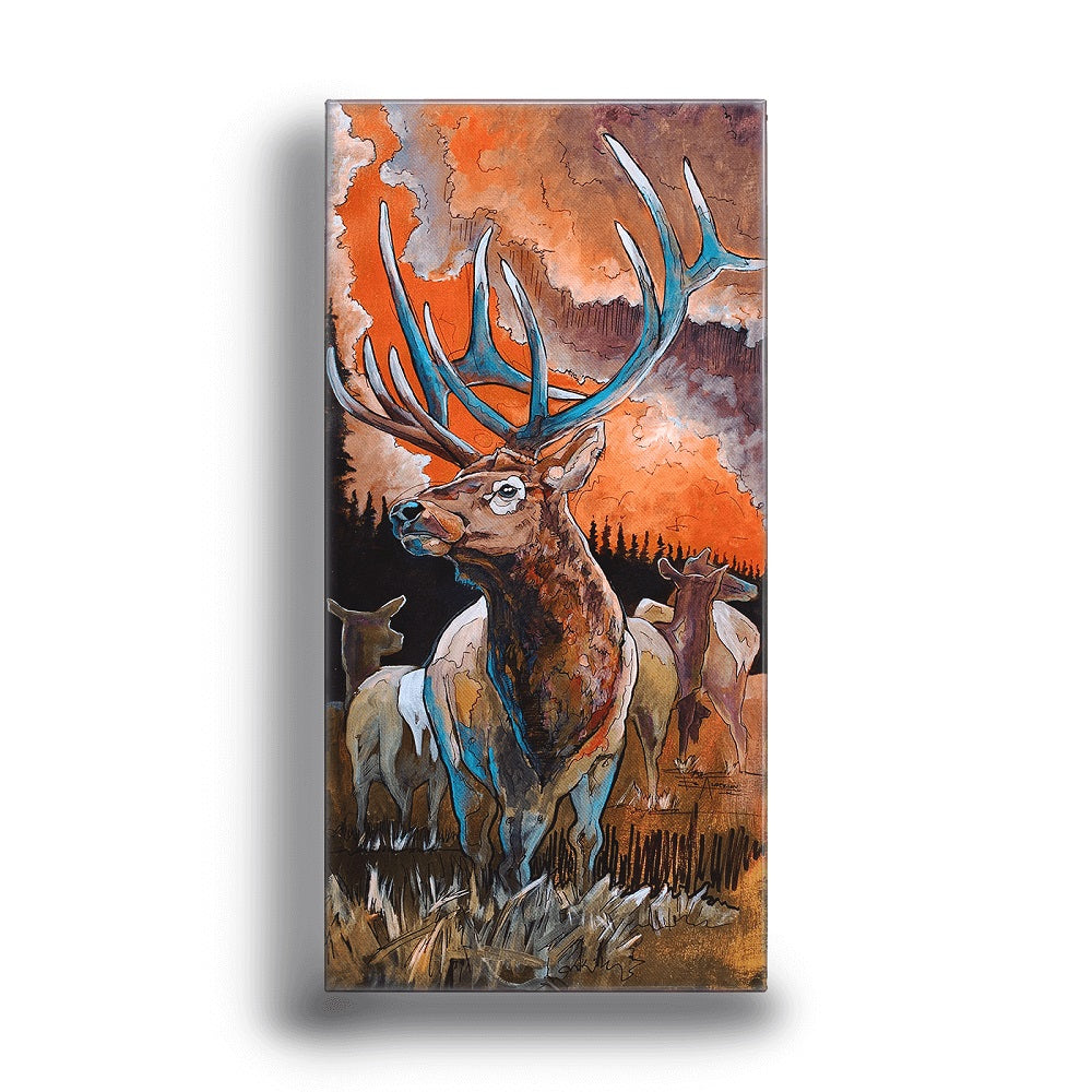 Ed Anderson BHA Elk Metal Box Wall Art by Meissenburg Designs