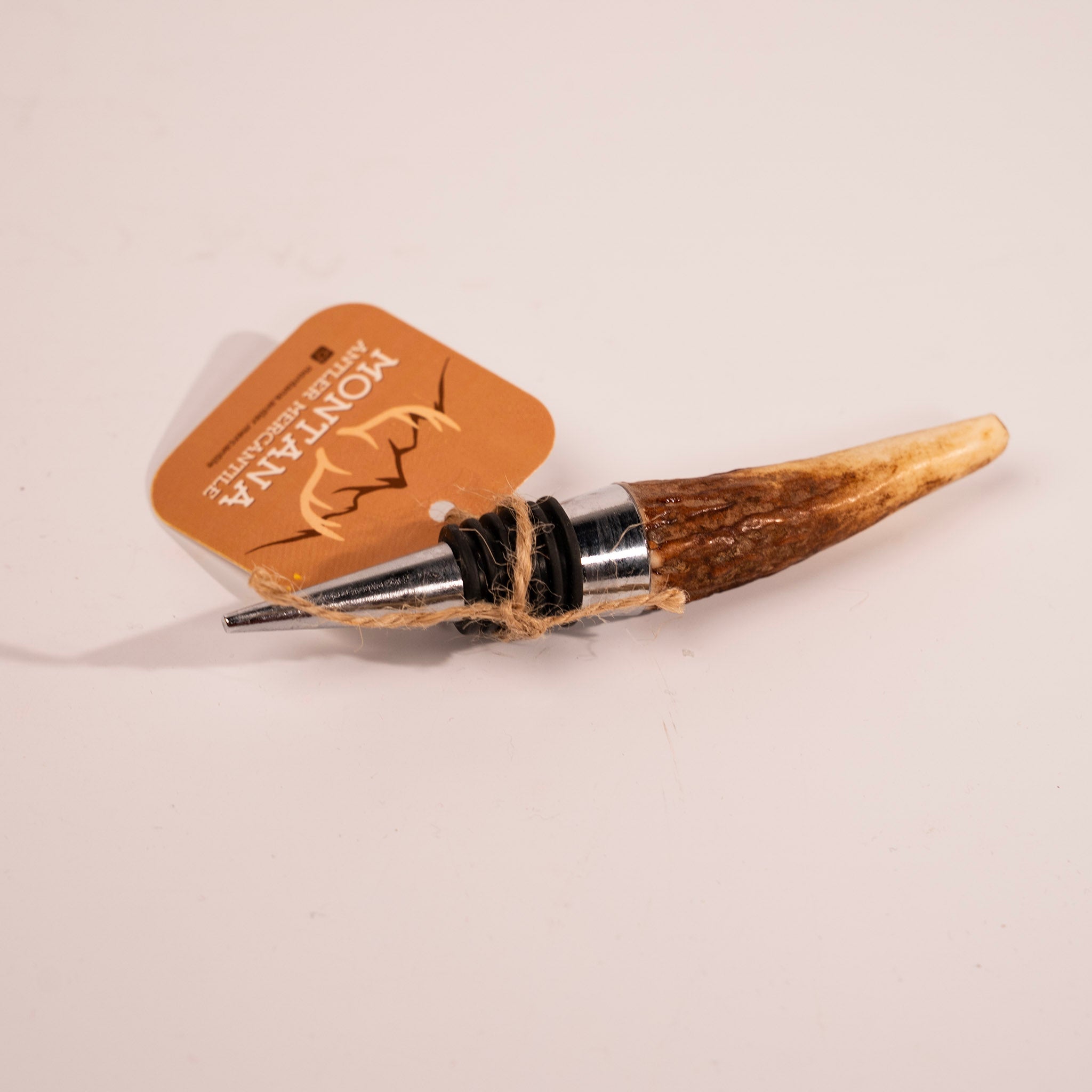 Elk Antler Tip Wine Bottle Stopper by Montana Antler Mercantile